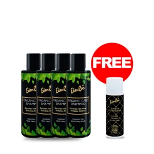 Eden Roc Free Leave In Conditioner on Pack of 4 Organic Care Shampoo