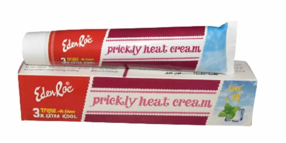 Eden Roc Prickly Heat Cream with mint and aloe vera for cooling rash relief